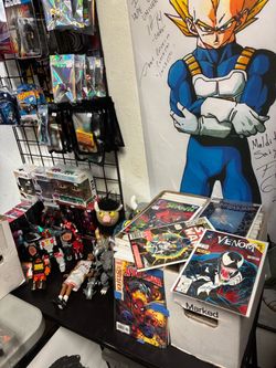 Pokémon cards, video games, sports cards comic books