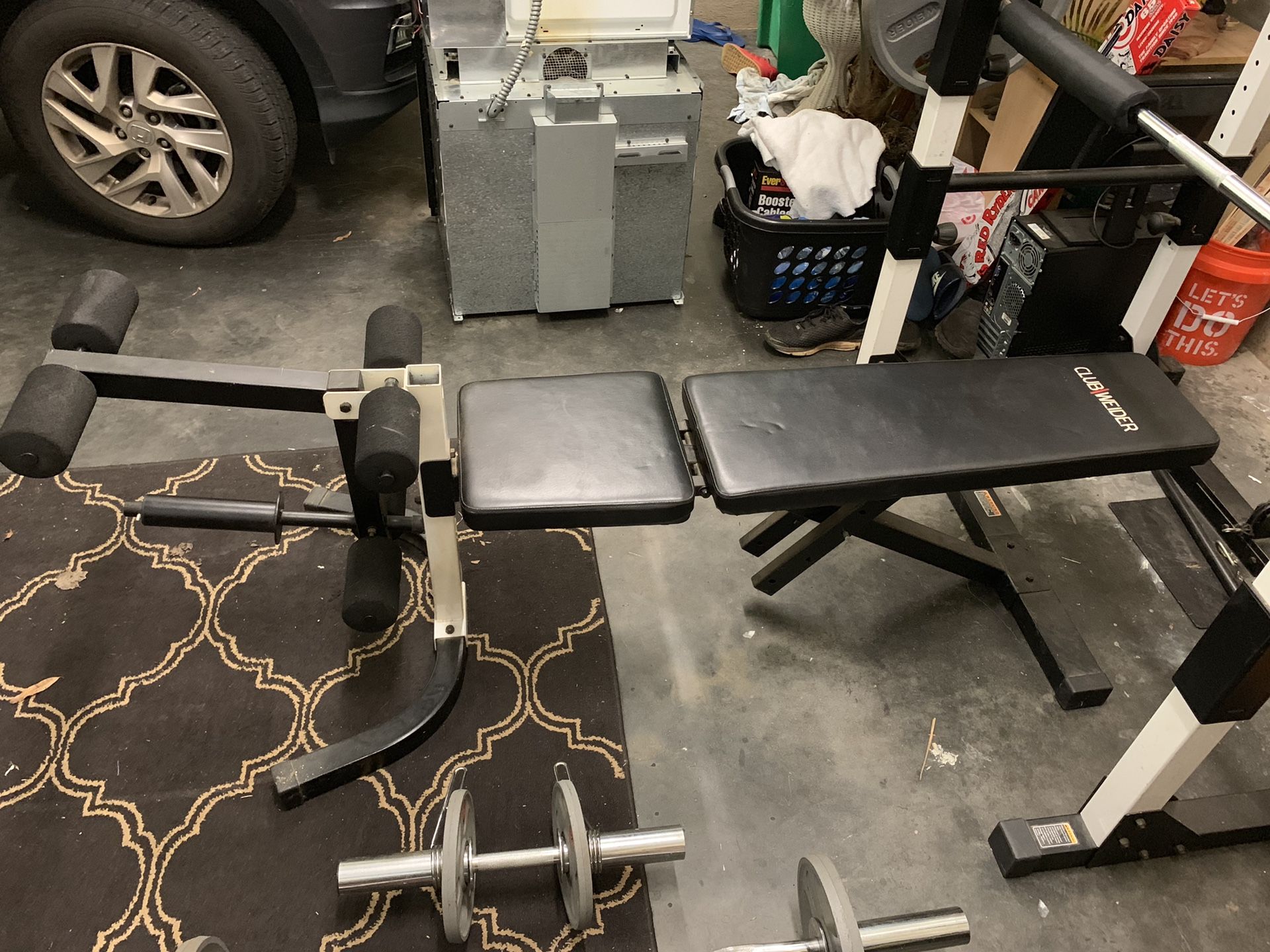 Full Home Gym Weight Set Weider 560) for Sale in Charlotte, NC