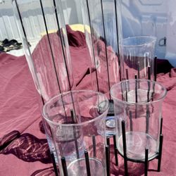 Glass Candle Holders