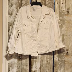White Jean Jacket XXL