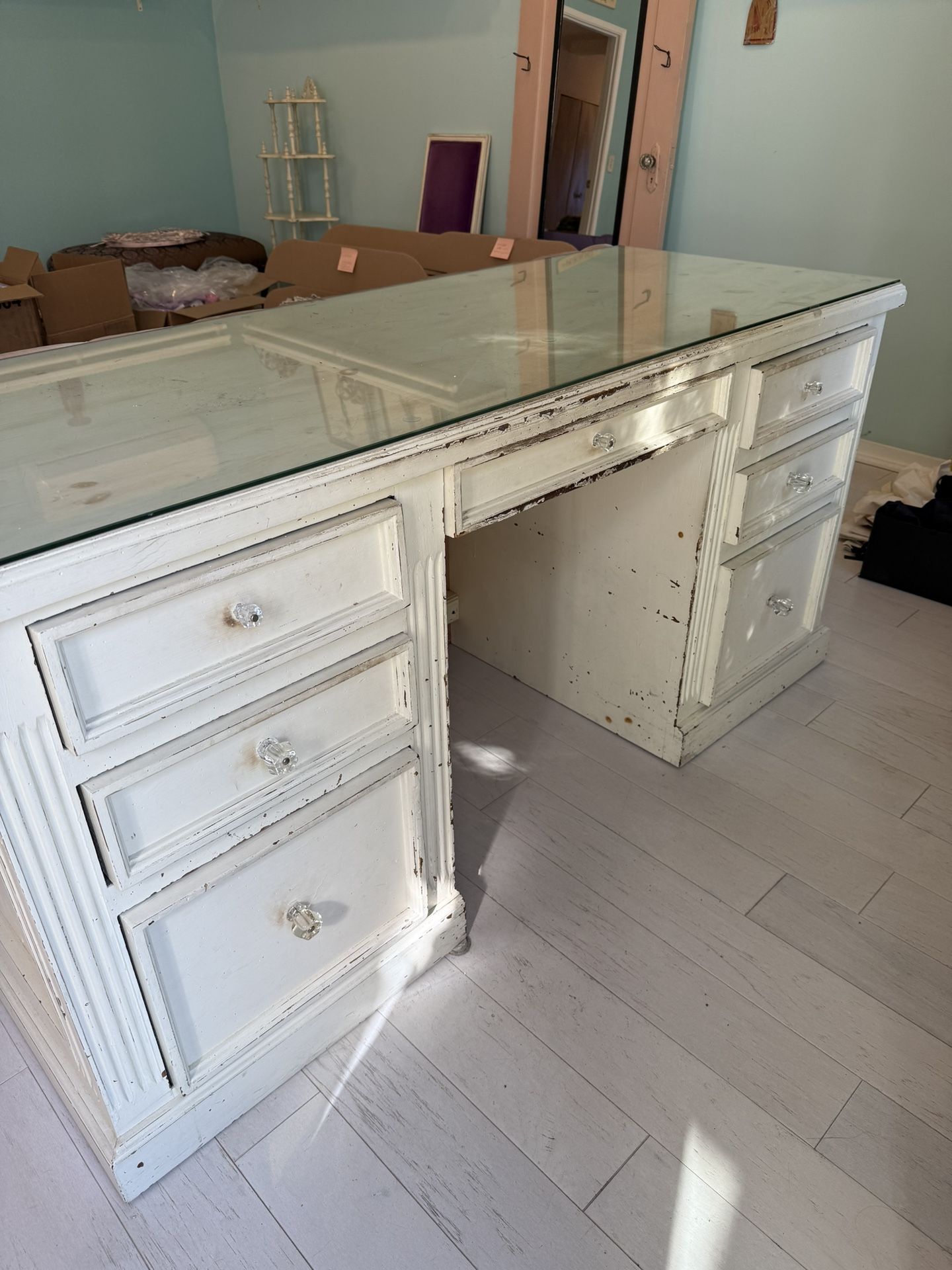 Custom Distressed Wash Desk