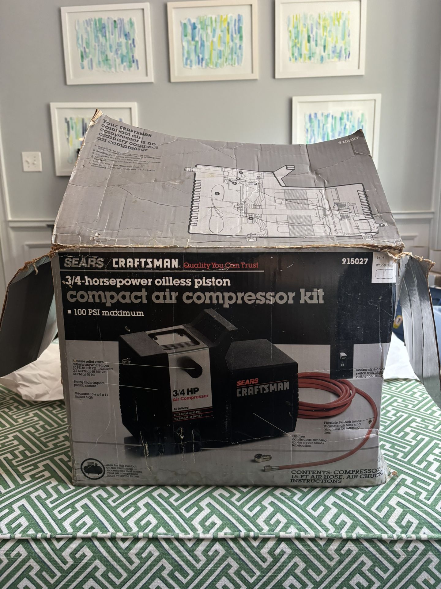 Sears Craftsman 3/4 HO Air Compressor 40/90 PSI