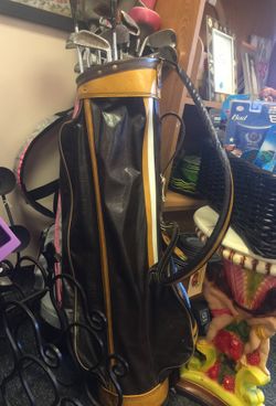 Ajay All Leather Golf Club Bag and Set