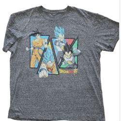 Dragonball Z Japan Anime Toei Animation Goku Logo T-shirt Mens Size XL Dark Gray