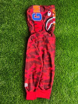Bape Zip up Hoodie - Red Tiger Camo