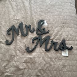 Mr. and Mrs. wedding decor 