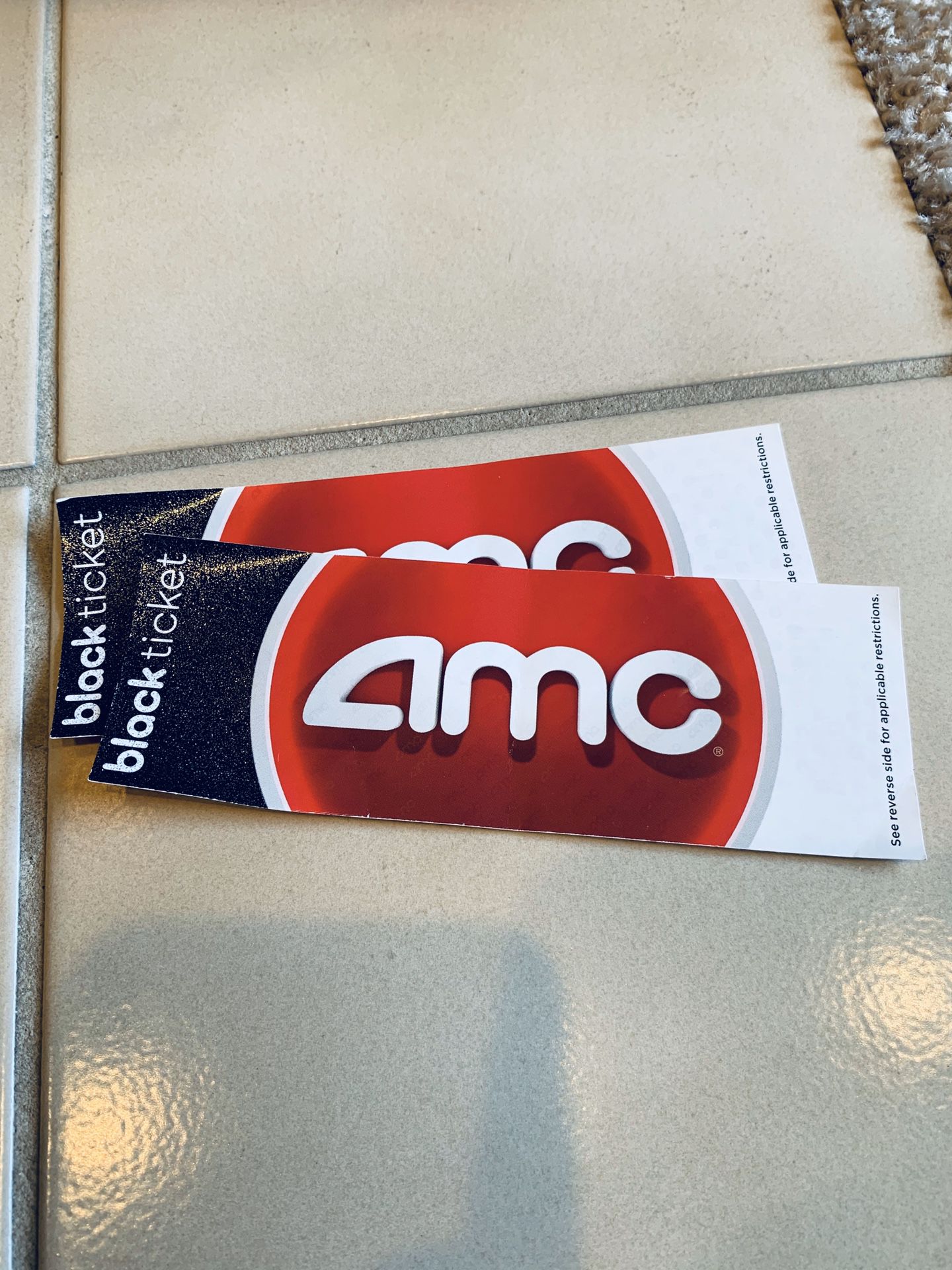 AMC black tickets (2)