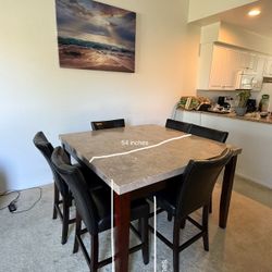 Modern Granite/Marble Dining Table Set