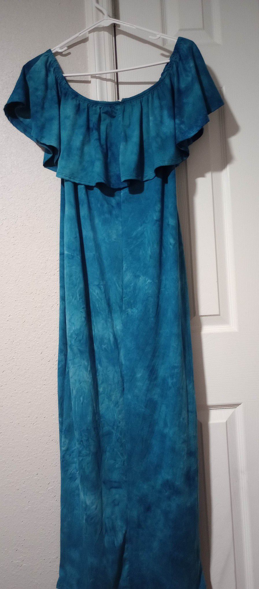 Blue STONE WASHED DRESS SZxxl