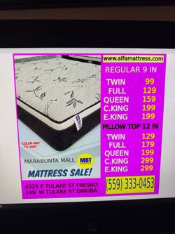 Mattress only.