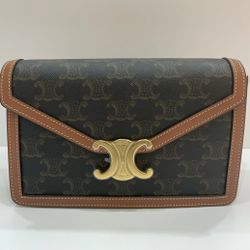 Wallet On Chain Margo In Triomphe Canvas In And Calfskin 