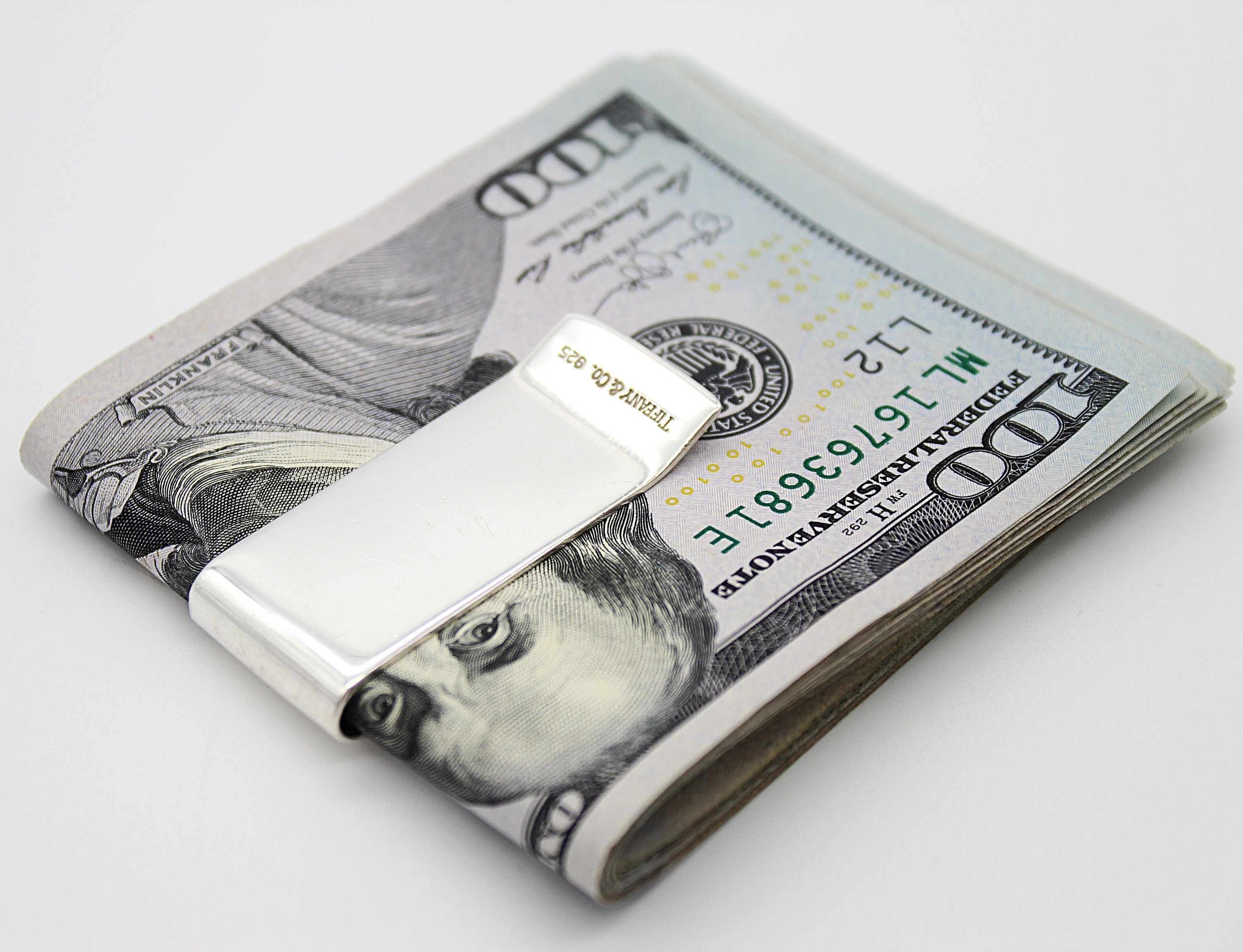 TIFFANY & CO. 1837 Sterling Silver Upscale Money Clip- 22.2 g