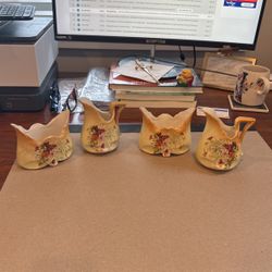 2 Sets, Hand Painted, Hungarian Cream Sugar