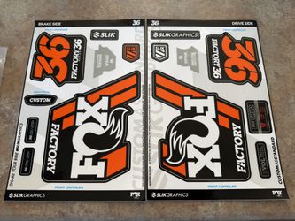 ~ BRAND NEW SLIK GRAPHICS FOX FACTORY 36 FORK DECALS ~