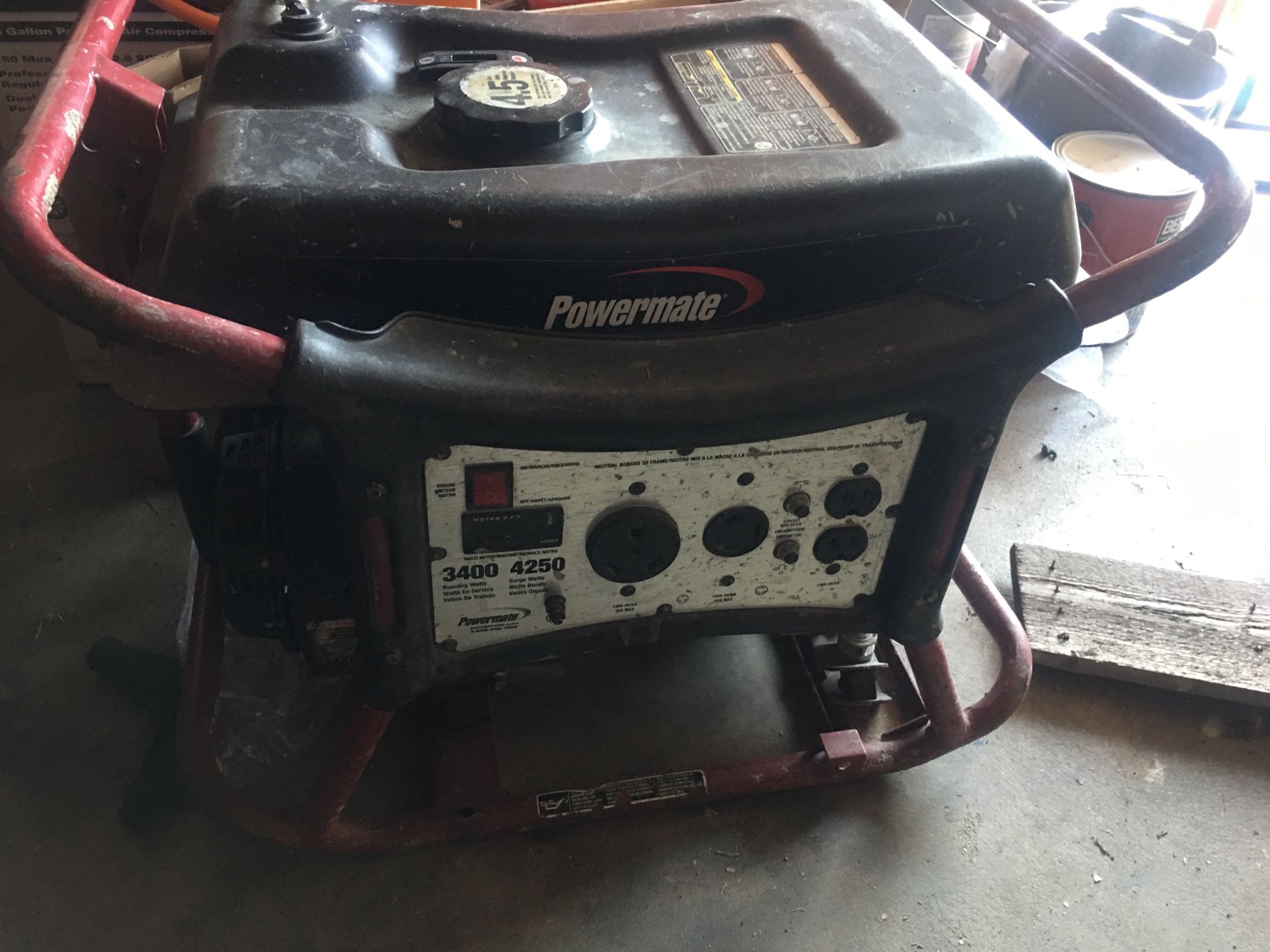 Powermate wx3400 portable generator
