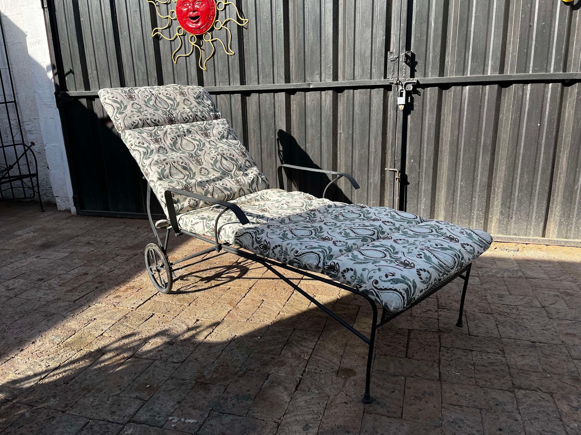 All Metal Pool Lounger w/ Cushion