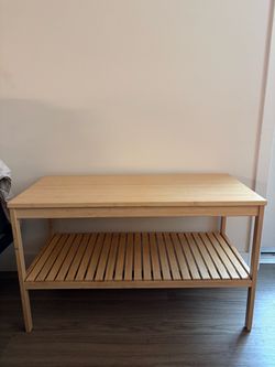 Wood Coffee Table with Lower Shelf