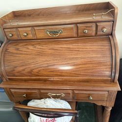 Desk Oak Wood Small