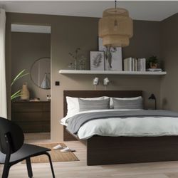 Full Size Bed Frame/Set:  drawer bedside table, 6 drawer dresser