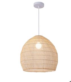 Rattan Pendant Light,Hand-Woven Wicker Hanging Light New $30 firm