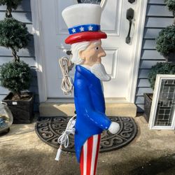 1996 36” Uncle Sam Blow Mold-Don Featherstone Signature-Vintage Patriotic