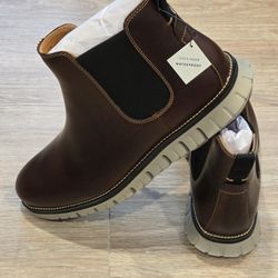 New Cole Haan Zerogrand Waterproof Bourbon Leather Boots Size 11
