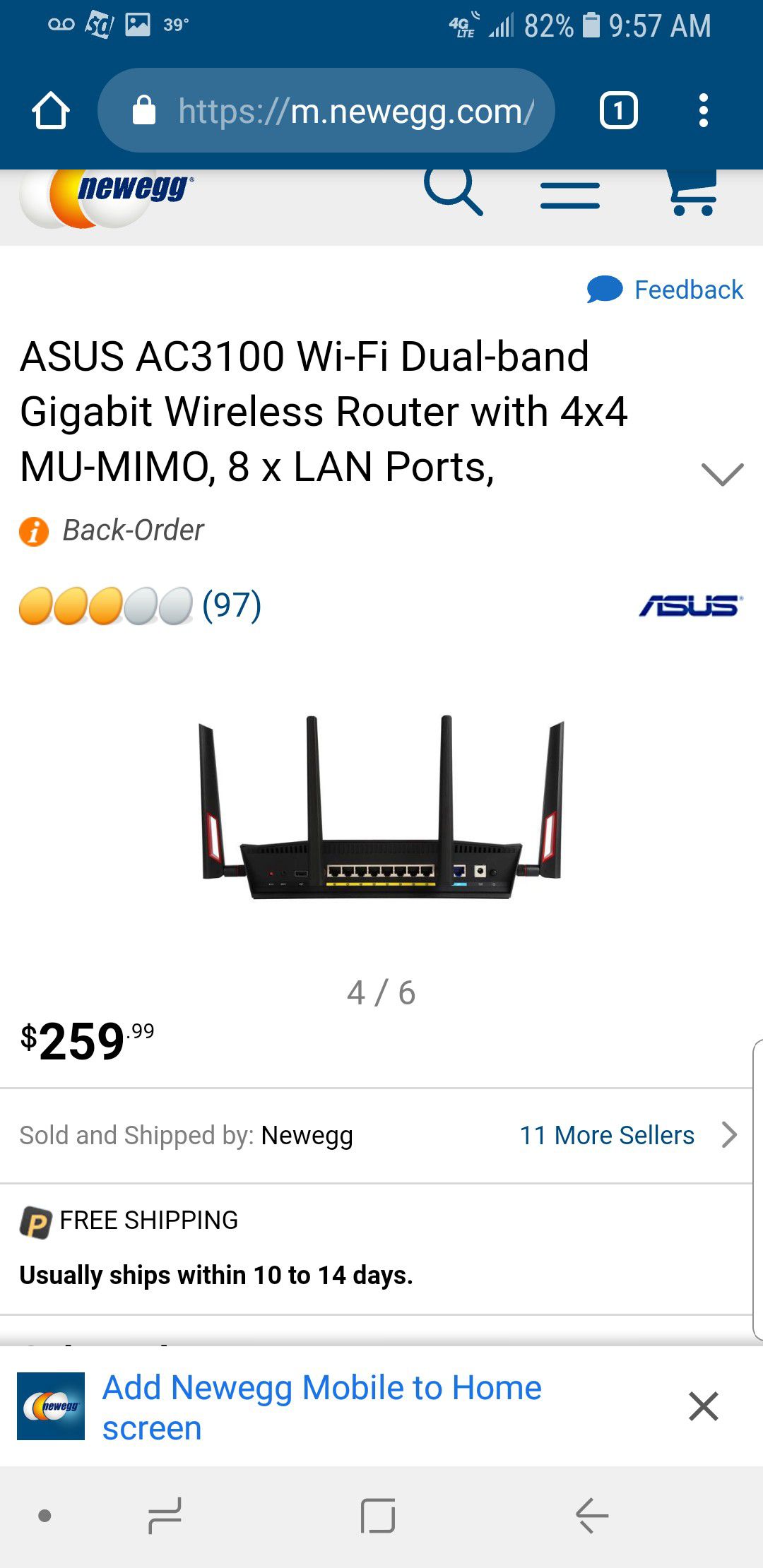 Like New! ASUS Router ! High End ! 8 Lan Port ! No box!