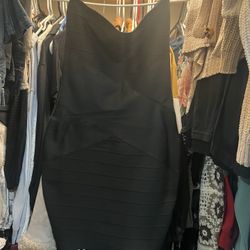 Strapless Back Dress Thick Materia 