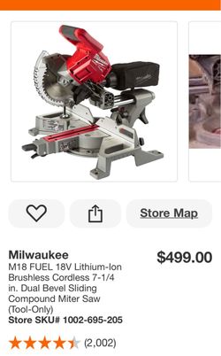 Tool Only Milwaukee M18 Miter Saw