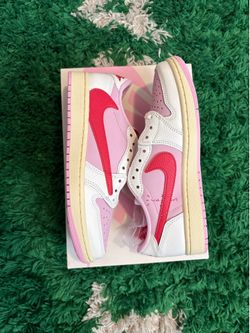 Jordan 1 Retro Low OG SP Travis Scott Sail Tropical Pink Size 6M/7.5W