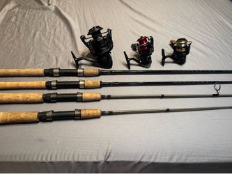 Fishing reels and rods