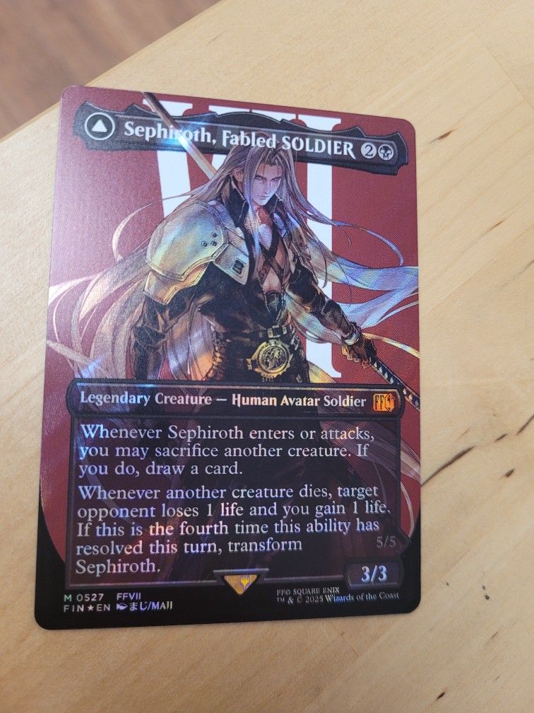 Surge Foil Near Mint Sephiroth, Fabled Soldier Card