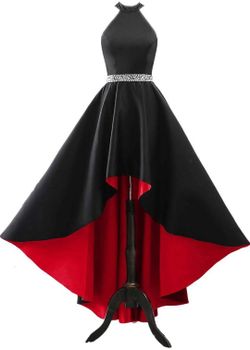 Halter Satin Dress w Pockets