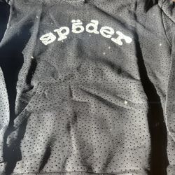 VVS black sp5der hoodie size small