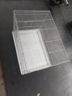 Small Animal Wire Cage with Plastic Tray