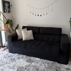 Modern Black Sofa Bed – Excellent Condition!