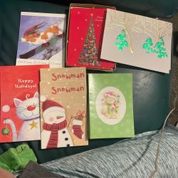 Misc Xmas Cards-33 Total With Envelopes