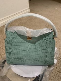 Embossed Leather Top Handle