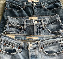 Madewell sz25,+Levis(sz 26 & sz 8)