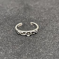 Sterling Silver Rose Toe Ring 