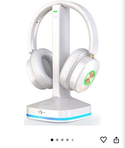 TV headphones with transmitter base