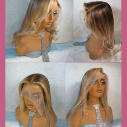 ✨18 In Layered Unique Blonde Ombre Dimensional Lace Wig Fast Ship ✨ 12x6