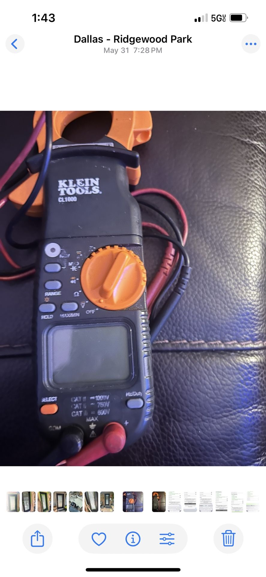 Used Klein multi clamp meter works 30