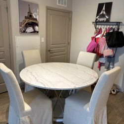 Marble Table And 4 Chairs