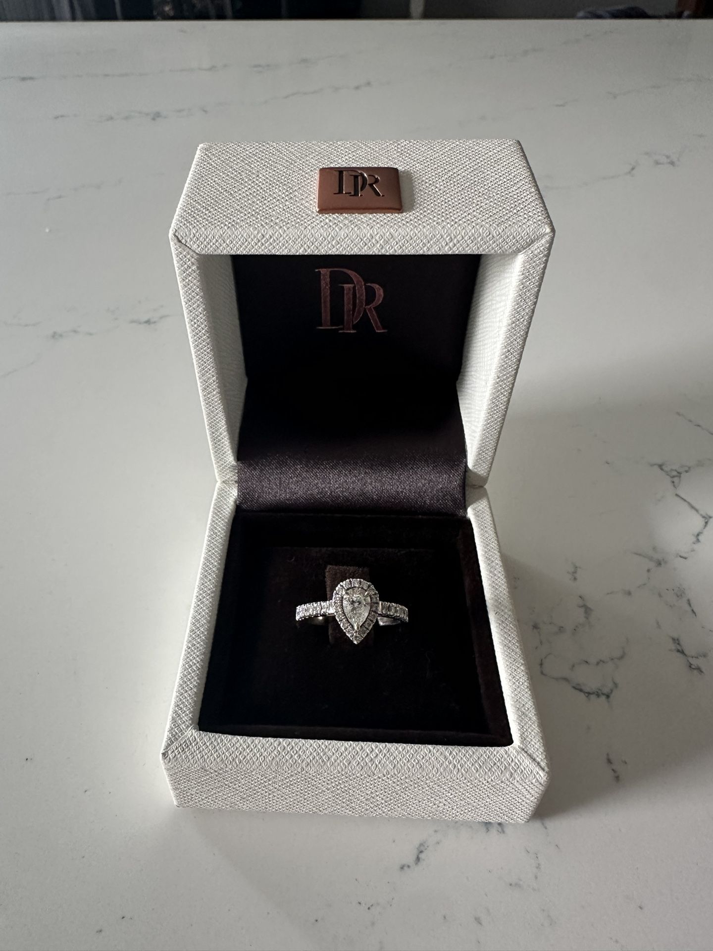 .50ct Pear Cut Diamond Engagement Ring – 18K White Gold (GIA Certified)