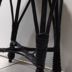 VERY NICE BLACK WICKER STOOL $10. FIRM !!