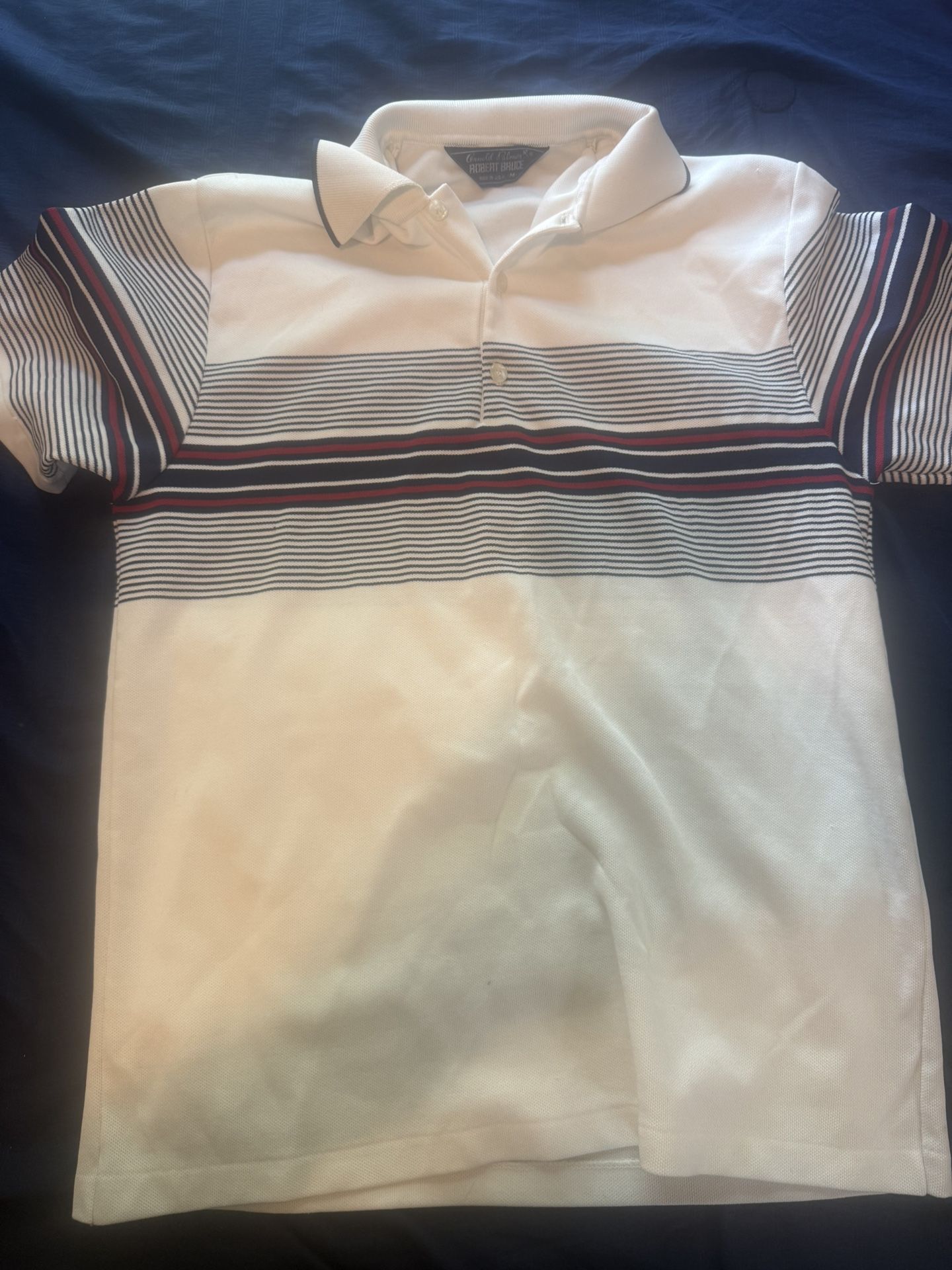 Vtg Arnold Palmer, Robert Bruce Polo Vintage 80's Stripes Size Medium See Pics