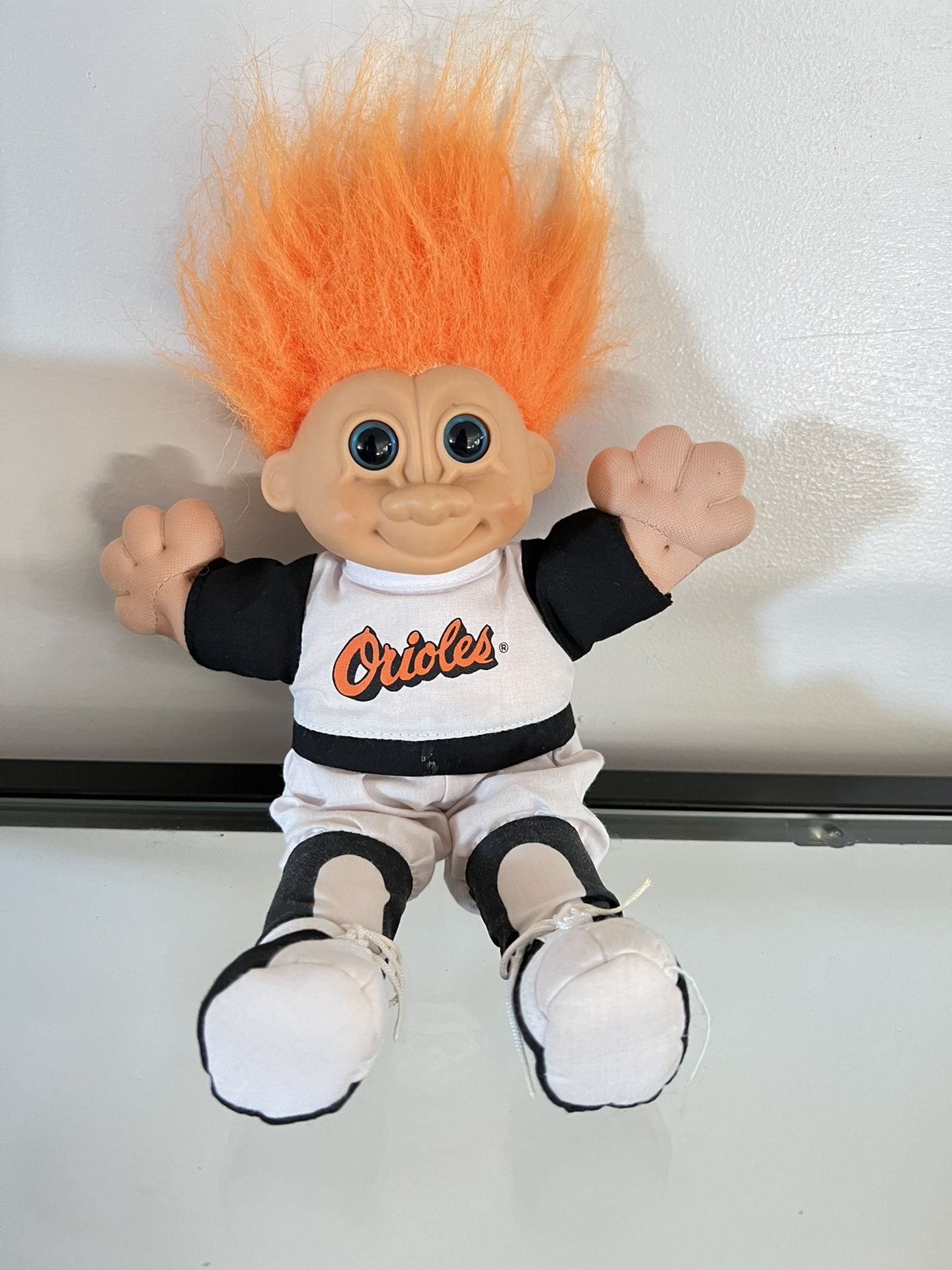 Russ Troll Figure Orioles Baseball Doll Toy 12.5” Orange White Black MLB Decor 