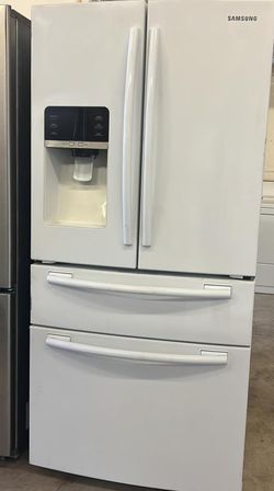 Samsung French Door  White Refrigerator Fridge
