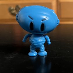 Miniature Plastic Blue Alien